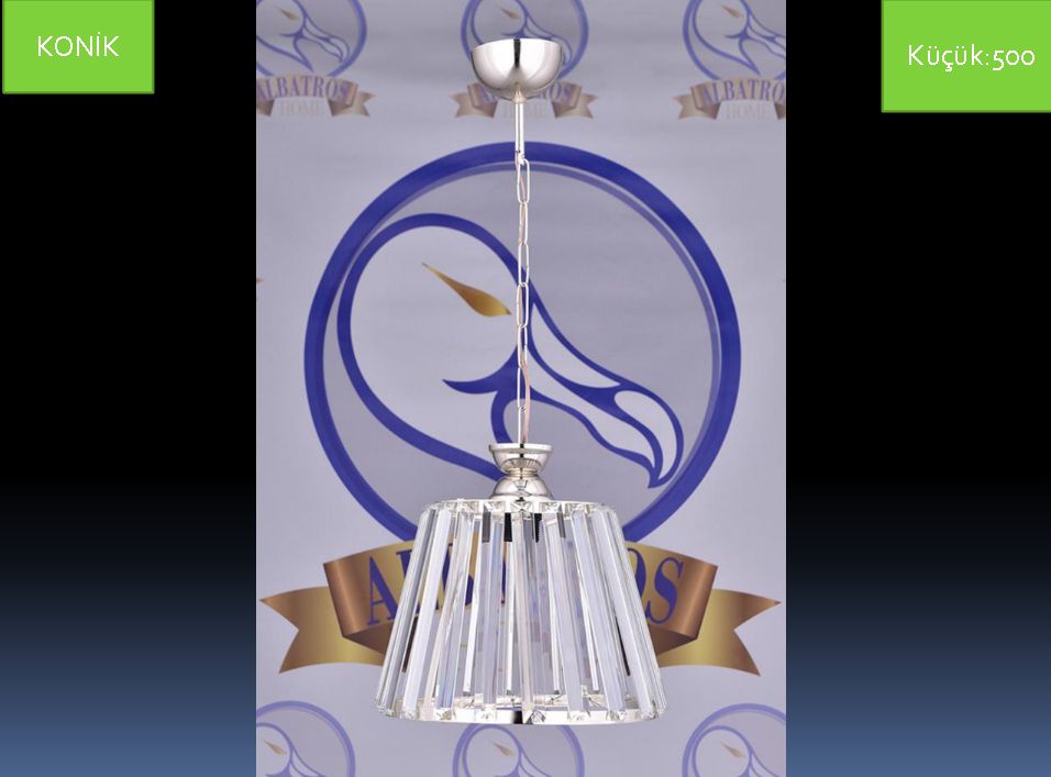 A�ELYA Konik Tekli Kristal Caml� Sark�t Avize G�m��