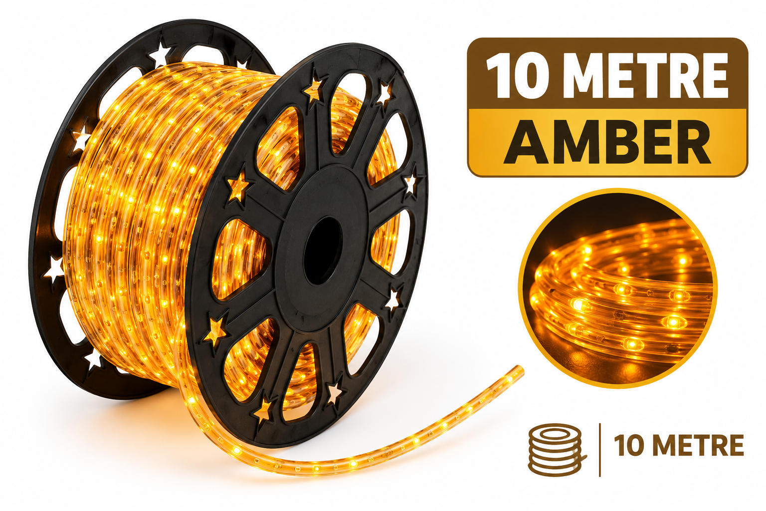 10 Metre Ct 4556 3 �ip D�� Mekan Hortum �erit LED Amber