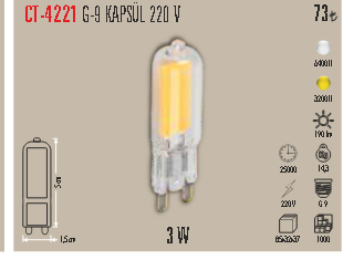 CT-4221 G-9 KAPS�L 220 V
