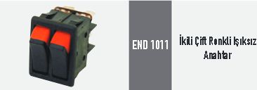 END 1011 �kili �ift Renkli I��ks�z Anahtar