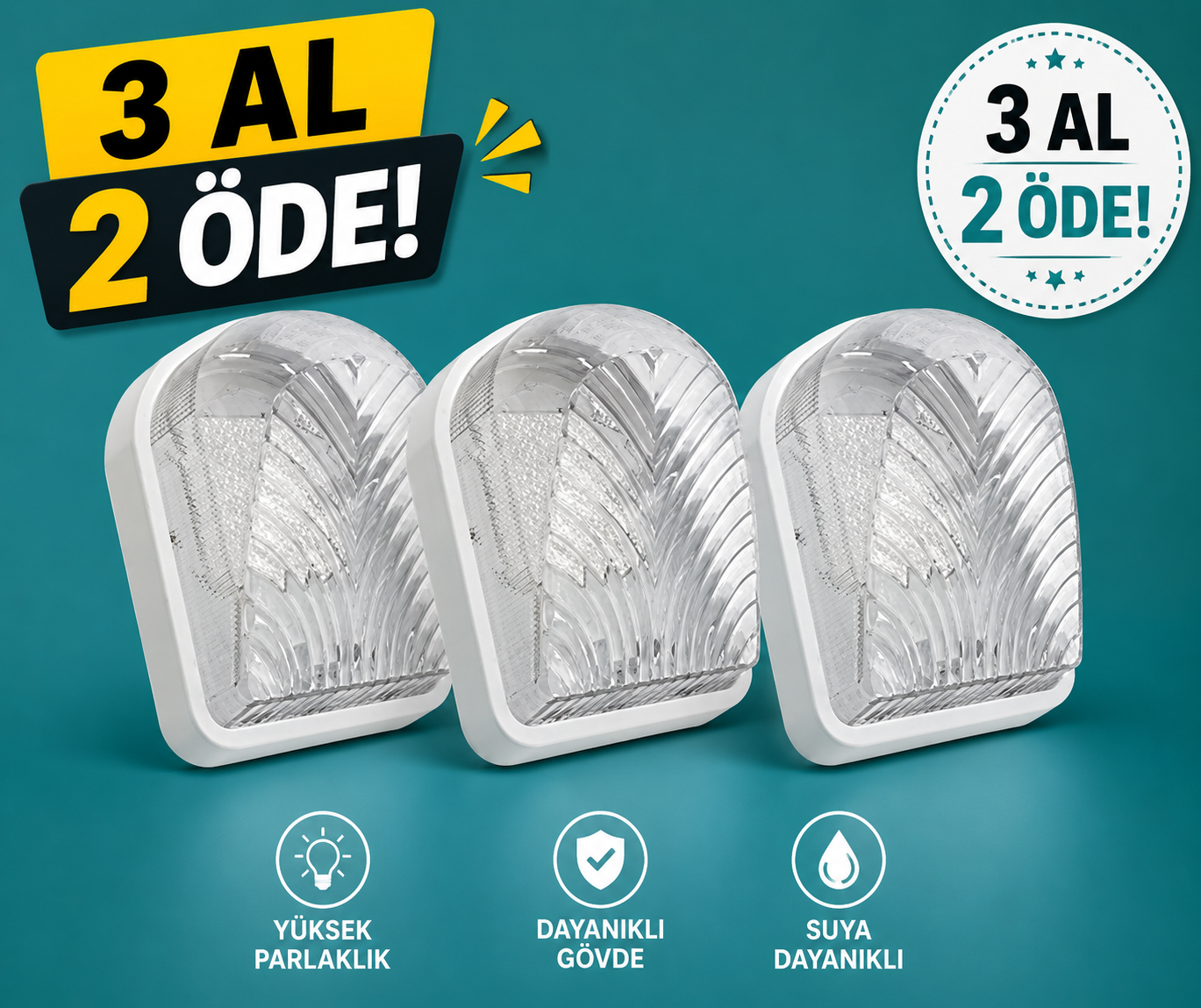 Mirsa Elektrik G�n Aplik �effaf 3 adet