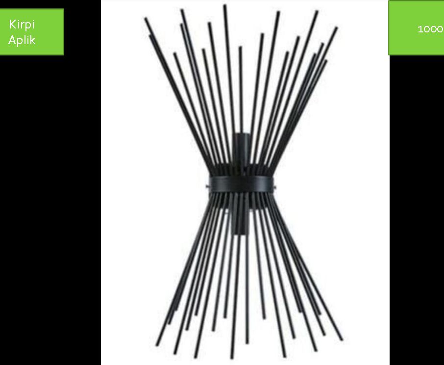 Modern tasar�ml�, siyah metal K�RP� aplik