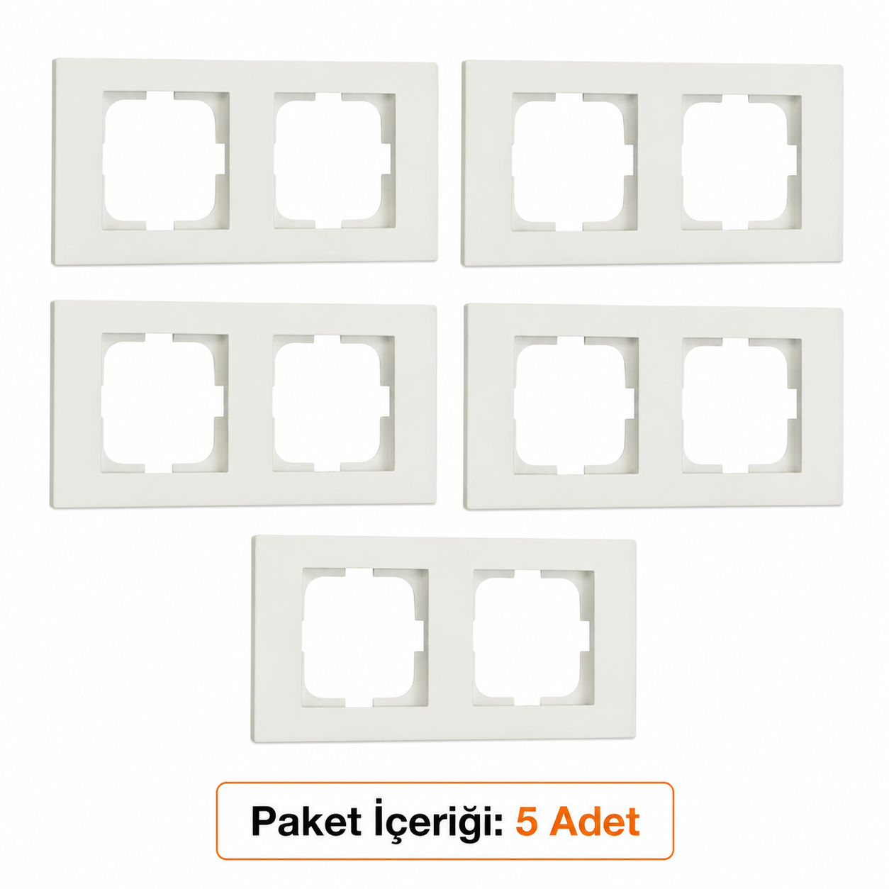 Ovivo Grano ikili �er�eve Beyaz 5 Adet